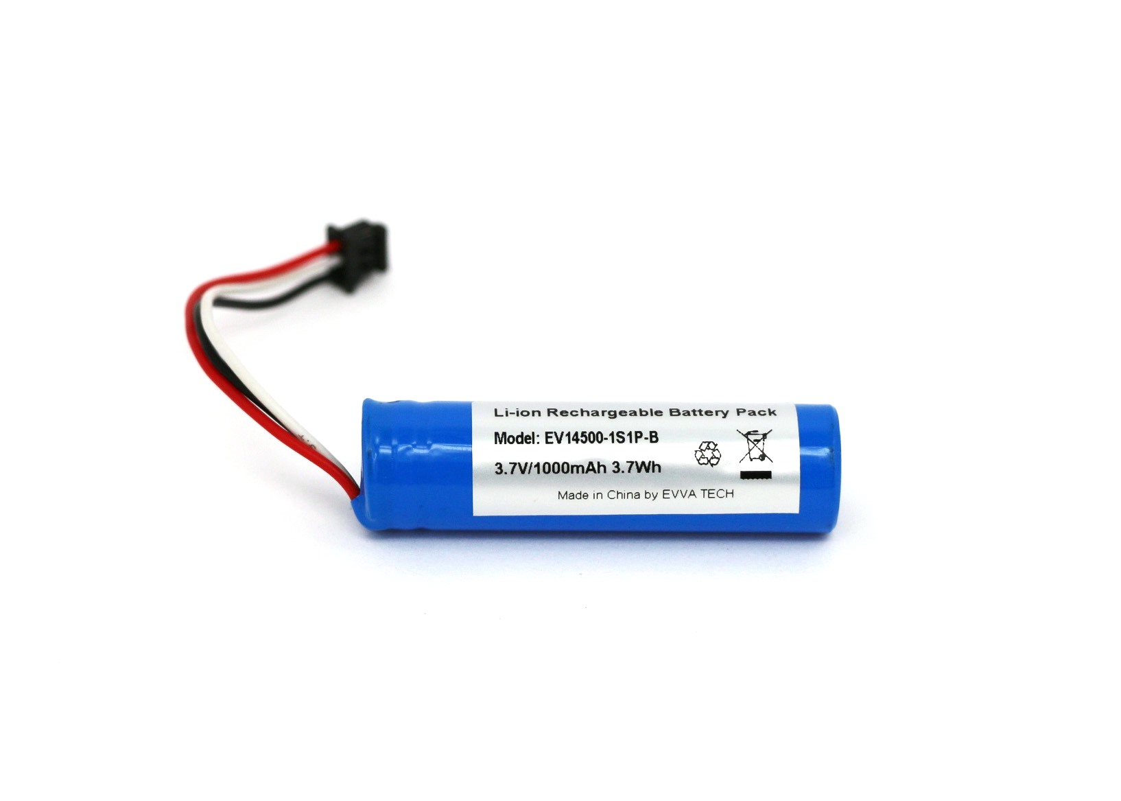 1S1P 14500 AA Li-ion Rechargeable Battery W