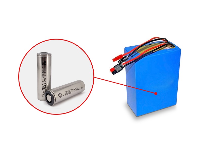 21700 4500mAh -40℃ Low Temperature Lithium ion Battery Molicel INR21700-P45B 45A