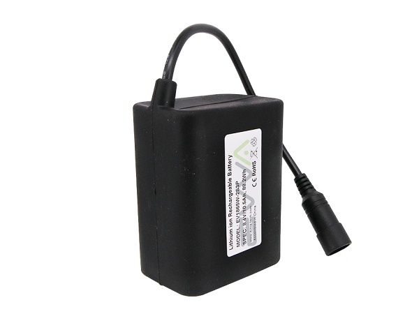Waterproof 7.4V/8.4V 10.5Ah 18650 6-cell Lithium ion Battery Pack for Bicycle Light 