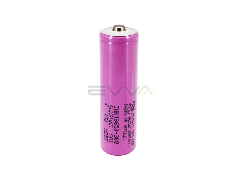 Button Top Unprotected Samsung INR18650-30Q Lithium ion Battery