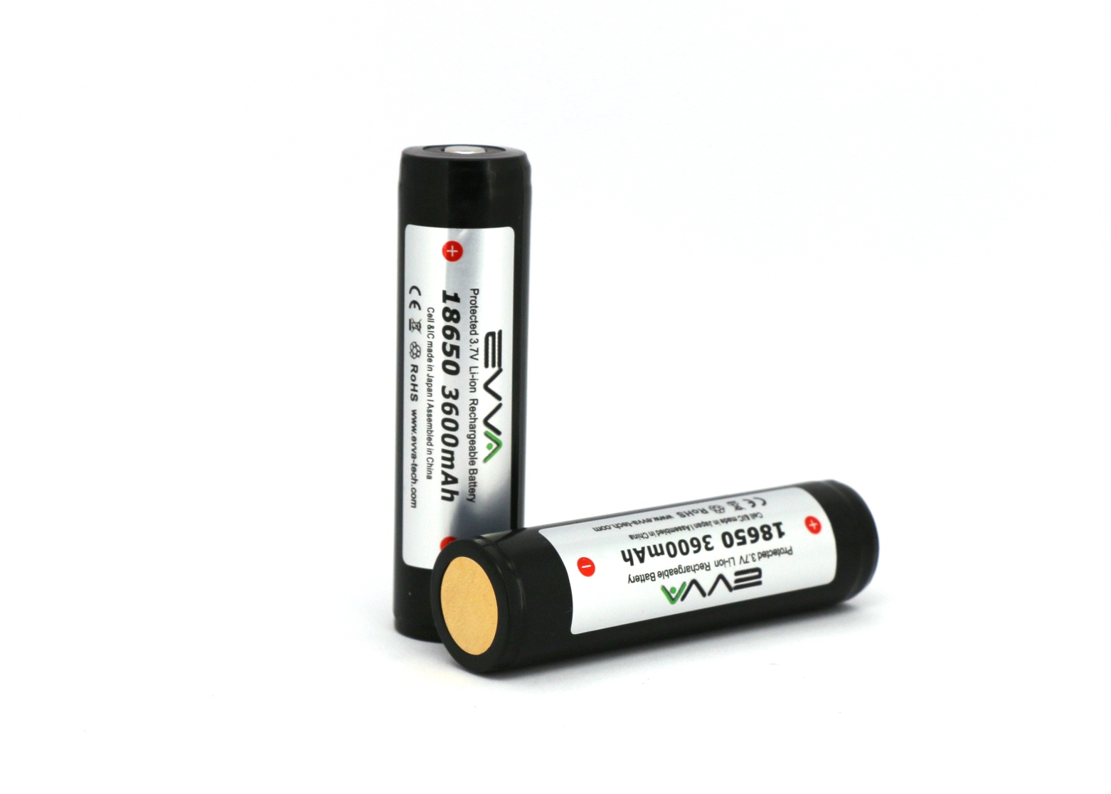 EVVA Protected 18650 3.7V 3600mAh Li-ion Rechargeable Battery