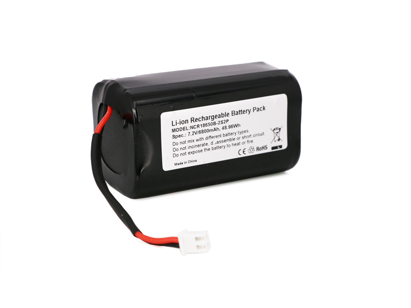 2S2P 18650 7.2V Li-ion Battery Pack with Connector 6800mAh