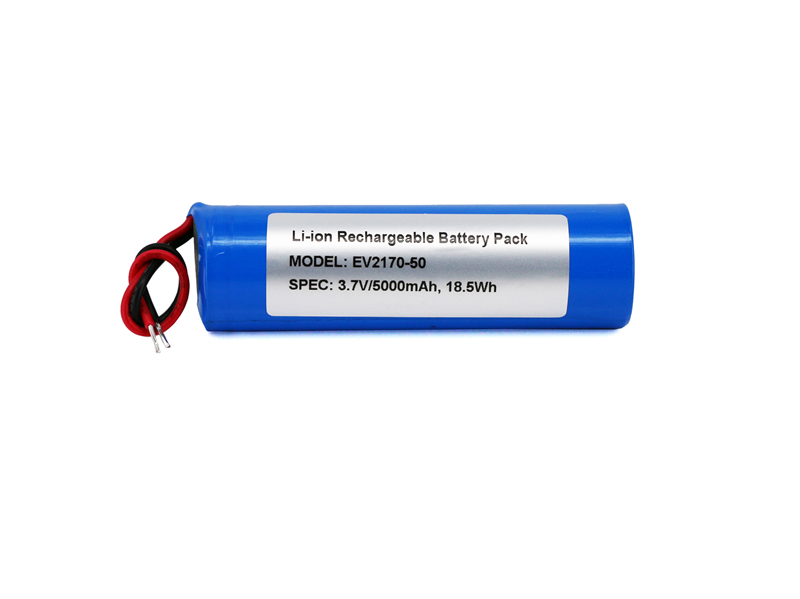 1S1P 21700 Li-ion Battery Wires Out 3.7V 5000mAh 
